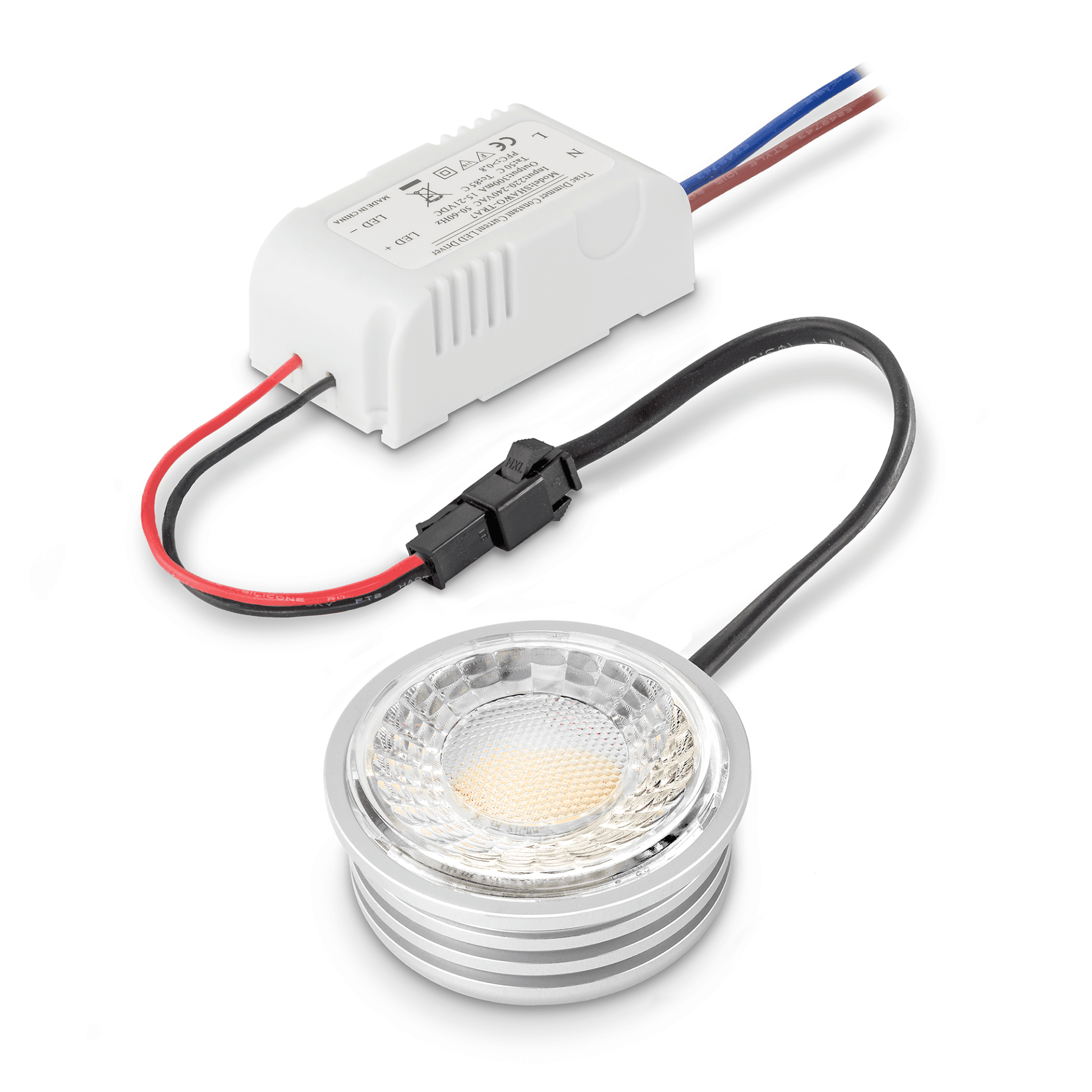 Ra 95 Led 7W LED-Modul 230V nur 22mm flach Aluminium dimmbare Lichtfarbe 1800 ...