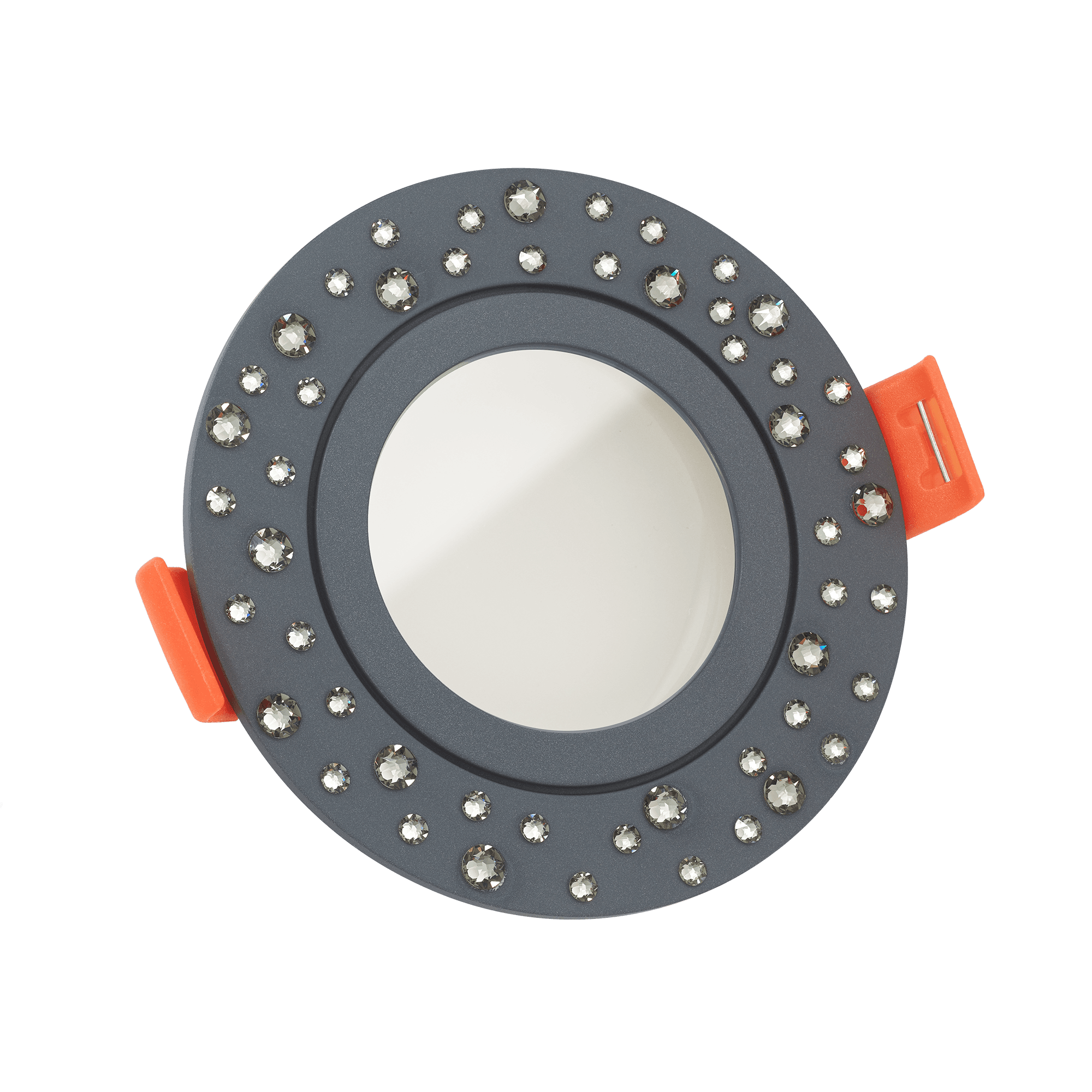 24V Bad LED-Einbaustrahler Diamond | 25mm & 6W | 120° & IP44 | KNX, DALI, ZIGBEE, ECHO, CASAMBI, Loxone, 1-10V, HUE (3000K, anthrazit / schwar