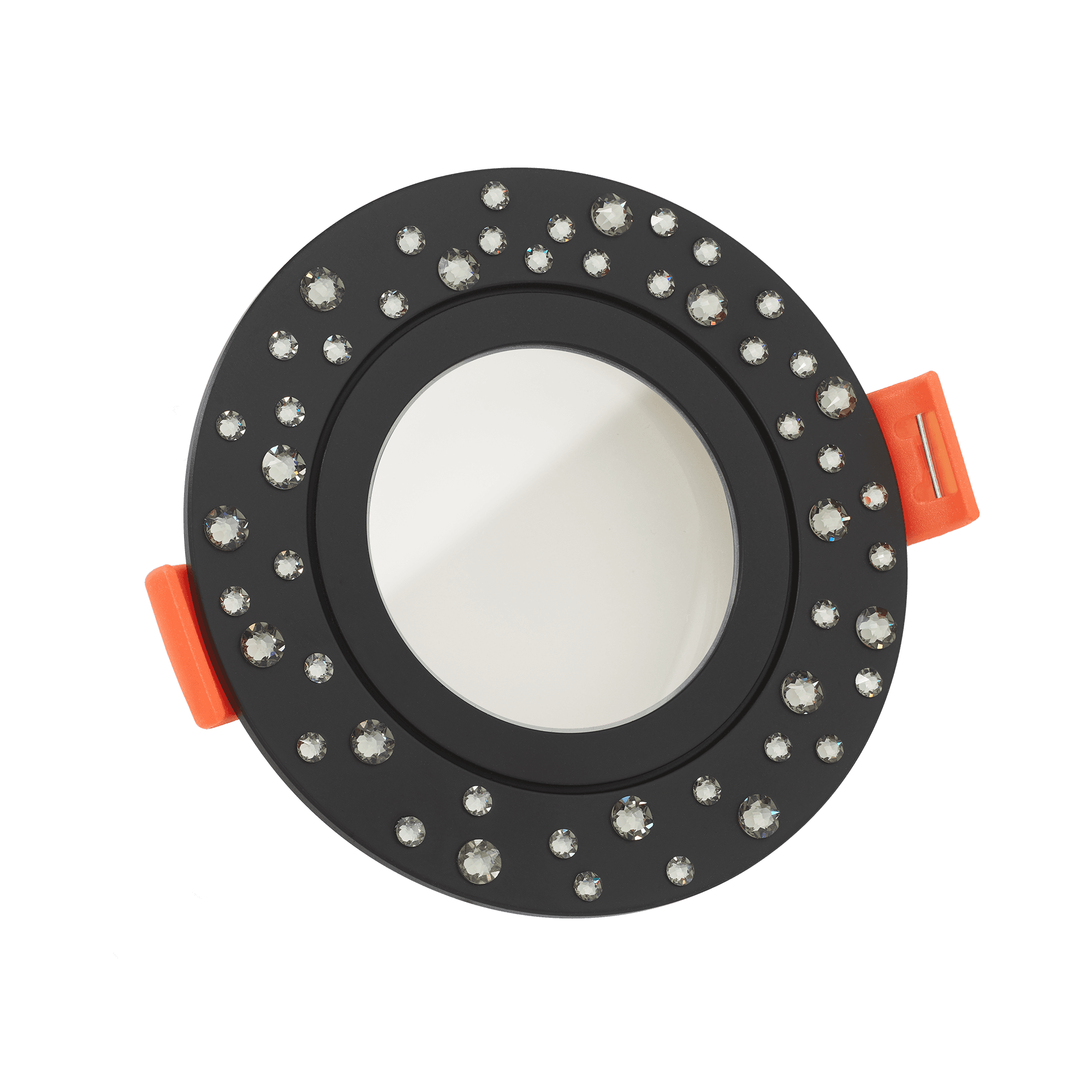 24V Bad LED-Einbaustrahler Diamond | 25mm & 6W | 120° & IP44 | KNX, DALI, ZIGBEE, ECHO, CASAMBI, Loxone, 1-10V, HUE (3000K, schwarz / schwarze