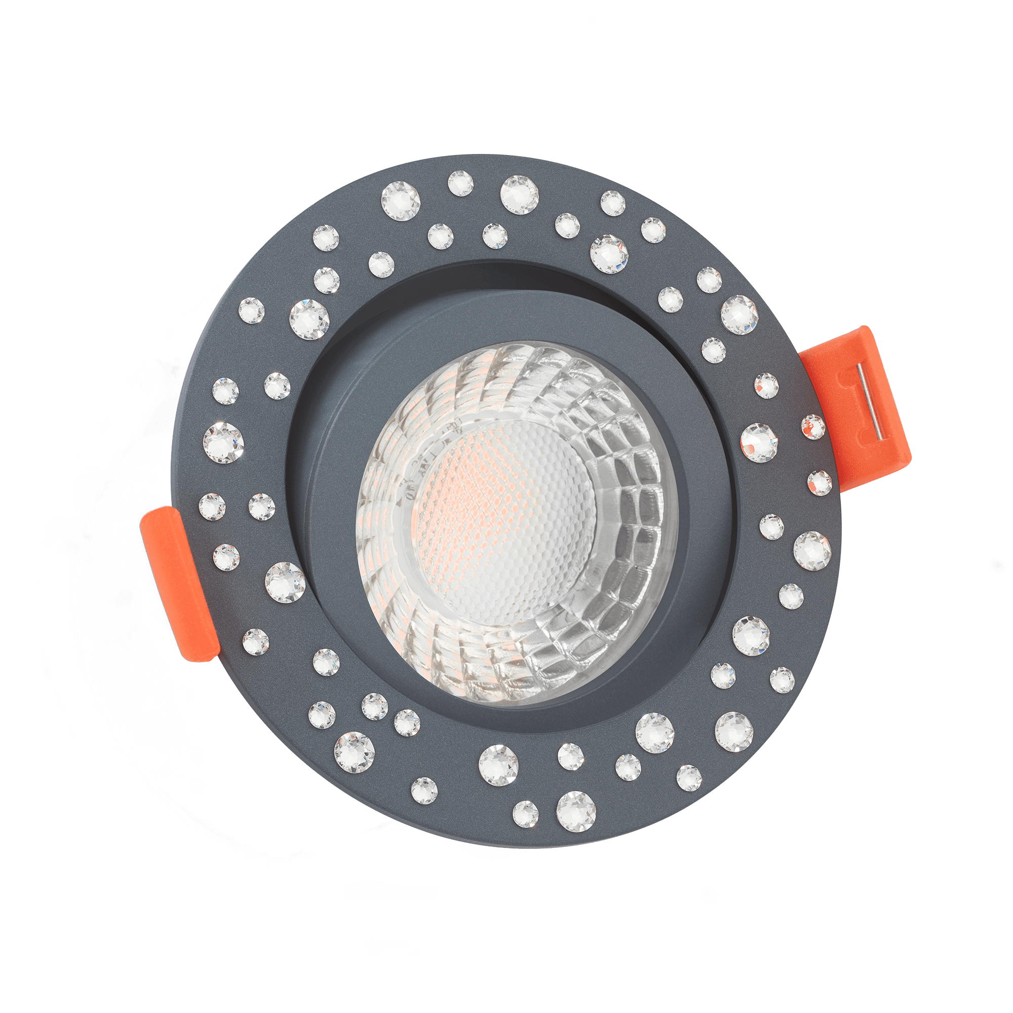 24V LED-Einbaustrahler Forma Diamond | 25mm & 6W | 60° | KNX, DALI, ZIGBEE, ECHO, Loxone, GOOGLE, HOMEMATIC, 1-10V, HUE (4000K, anthrazit / klare