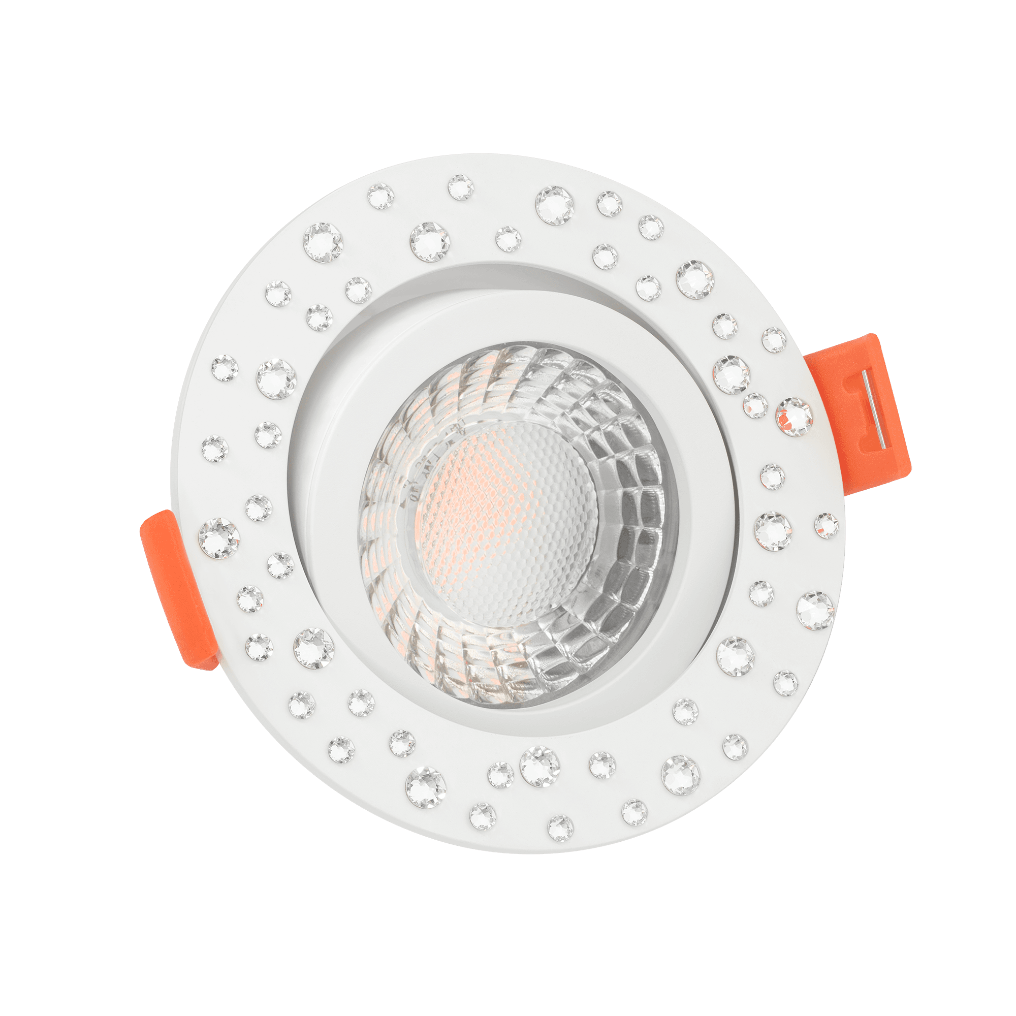 24V LED-Einbaustrahler Forma Diamond | 25mm & 6W | 60° | KNX, DALI, ZIGBEE, ECHO, Loxone, GOOGLE, HOMEMATIC, 1-10V, HUE (2700K, weiß / klare Krist