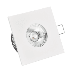 Lista Aqua Einbaustrahler | 230V & IP65 | 35mm flach | DIMMBAR & 93 CRI | 7W statt 90W | 20° schmale Abstrahlung | eckig - Weiß, 3000K