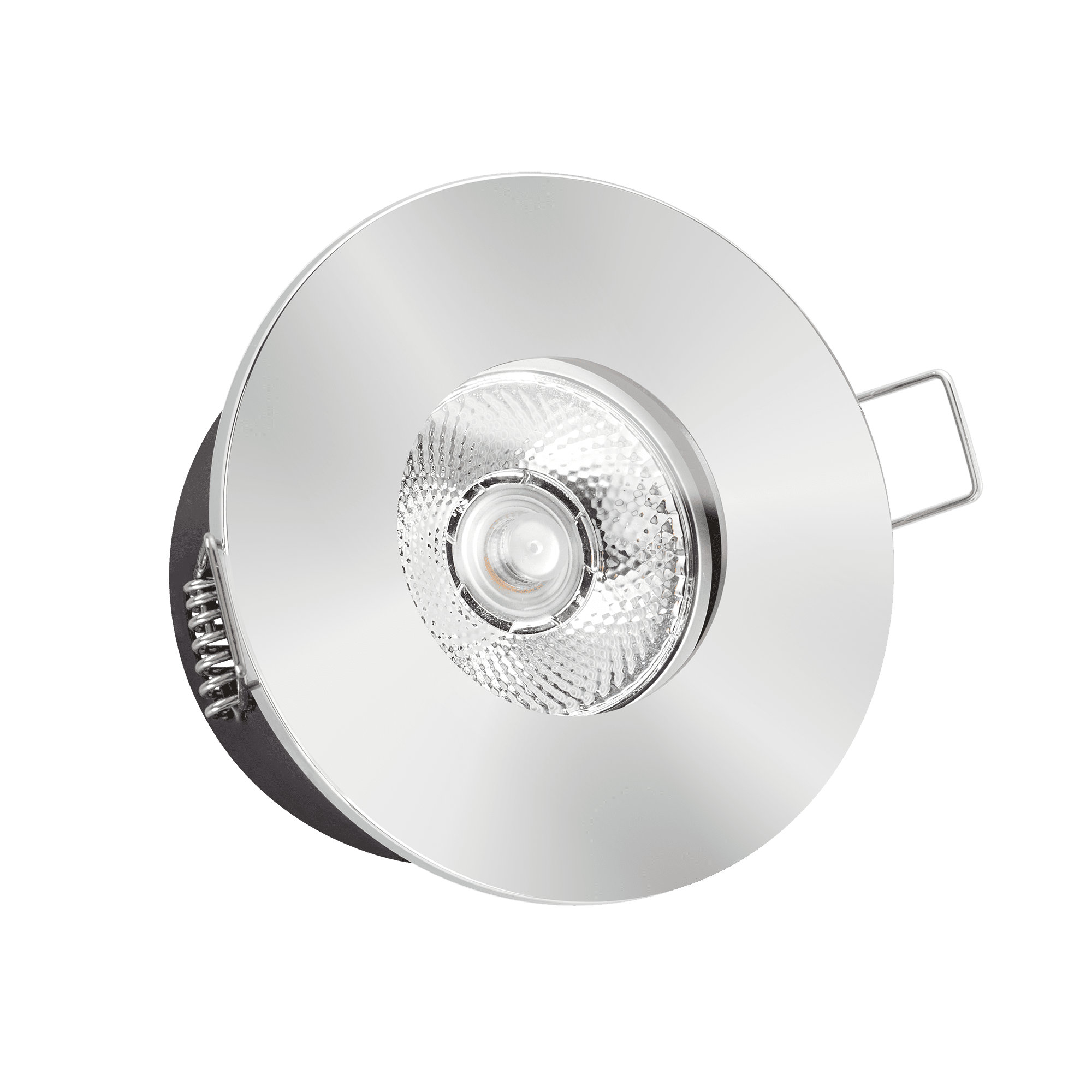 Lista Aqua Einbaustrahler | 230V & IP65 | 35mm flach | DIMMBAR & 93 CRI | 7W statt 90W | 20° schmale Abstrahlung | rund (4000K, chrom-poliert)