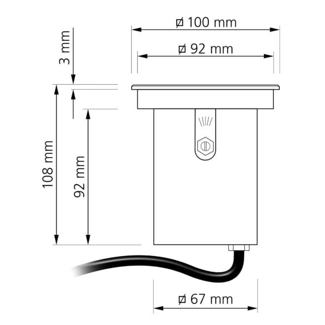 Bodeneinbauleuchte Area 230V | IP67 & 7W | dimmbar & 93 CRI | 120° Milchglas & schwenkbar | Edelstahl schwarz eckig + Betondose - Image 5