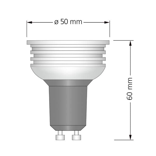 24V DC PWM | GU10 LED-Reflektor | 6W statt 80W | 60° | DIMMBAR | 90 CRI | KNX / DALI / Loxone usw. – Bild 3