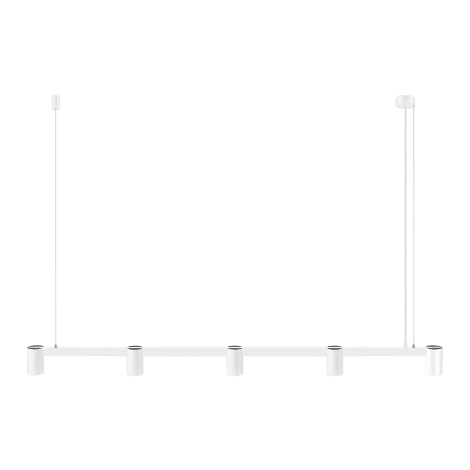 Pendelleuchte SIGNATURE 230V | 150cm & 5-flammig | 5x 7W (35W) | dimmbar & 93 CRI | matt weiß - Image 2