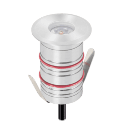 24V DC PWM Bodeneinbauleuchte Area Mini | IP67 & 2,4W | dimmbar & 90 CRI | warmweiß 3000K | Aluminium silber | KNX | DALI | Loxone