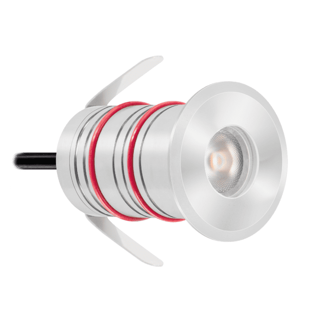 24V DC PWM Bodeneinbauleuchte Area Mini | IP67 & 2,4W | dimmbar & 90 CRI | warmweiß 3000K | Aluminium silber | KNX | DALI | Loxone – Bild 2