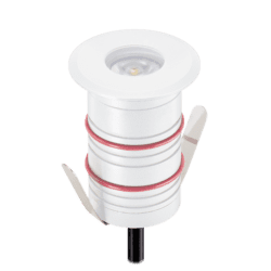 24V DC PWM Bodeneinbauleuchte Area Mini | IP67 & 2,4W | dimmbar & 90 CRI | warmweiß 3000K | Aluminium weiß | KNX | DALI | Loxone