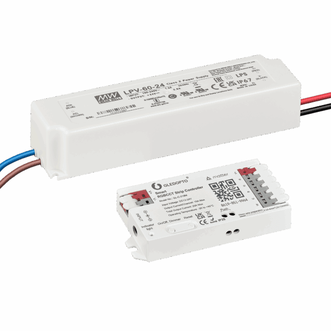 Matter 230V-Steuerset | für alles unsere 24V Strahler - feste Farbe, Tunable White, RGB + 2700-5700K