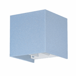 Wandleuchte CUBE | G9 & IP54 | Up & Down | einstellbare Abstrahlung | matt azurblau