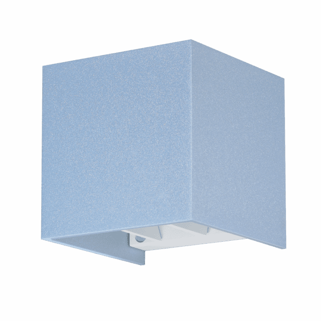 Wandleuchte CUBE | G9 & IP54 | Up & Down | einstellbare Abstrahlung | matt azurblau
