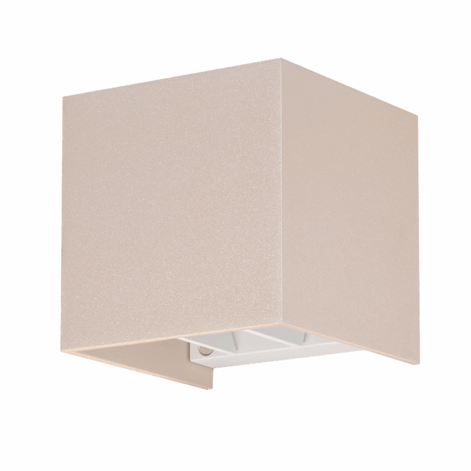 Wandleuchte CUBE | G9 & IP54 | Up & Down | einstellbare Abstrahlung | matt champagnergold