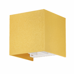 Wandleuchte CUBE | G9 & IP54 | Up & Down | einstellbare Abstrahlung | matt Münzgold
