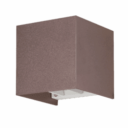 Wandleuchte CUBE | G9 & IP54 | Up & Down | einstellbare Abstrahlung | matt rostbraun