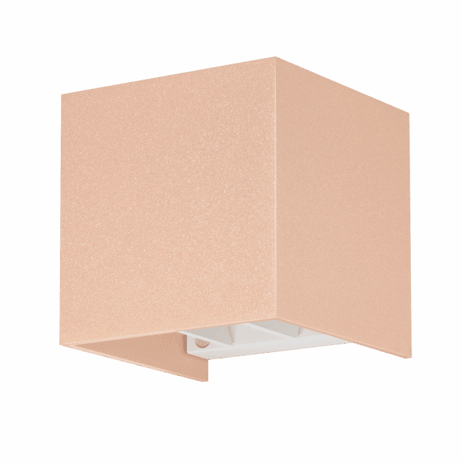 Wandleuchte CUBE | G9 & IP54 | Up & Down | einstellbare Abstrahlung | matt roségold