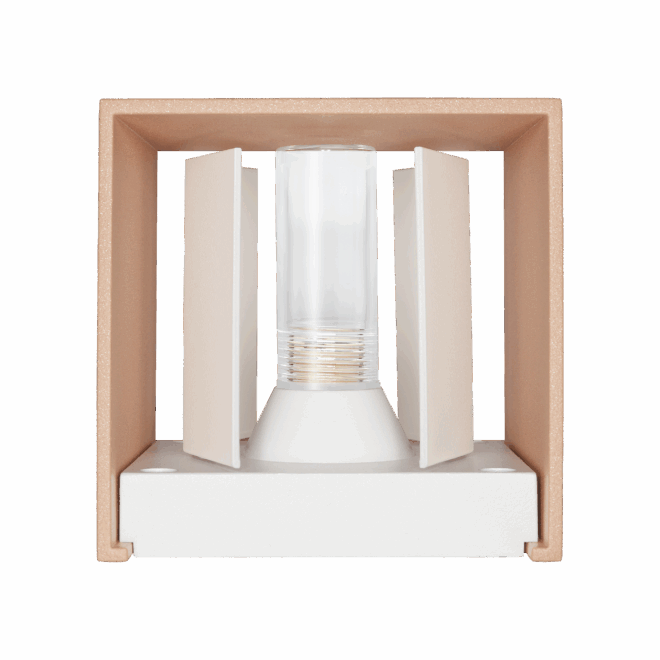 Wandleuchte CUBE | G9 & IP54 | Up & Down | einstellbare Abstrahlung | matt roségold – Bild 2
