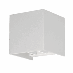 Wandleuchte CUBE | G9 & IP54 | Up & Down | einstellbare Abstrahlung | matt frostsilber