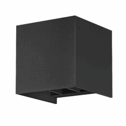 Wandleuchte CUBE | G9 & IP54 | Up & Down | einstellbare Abstrahlung | matt schwarz