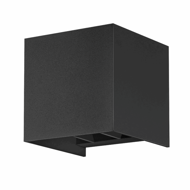 Wandleuchte CUBE | G9 & IP54 | Up & Down | einstellbare Abstrahlung | matt schwarz