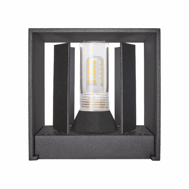 Wandleuchte CUBE | 24V PWM | 3W & DIMMBAR | Up & Down | einstellbare Abstrahlung | IP54 | matt schwarz | DALI, KNX, Loxone – Bild 2