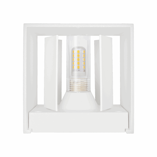 Wandleuchte CUBE | 24V PWM | 3W & DIMMBAR | Up & Down | einstellbare Abstrahlung | IP54 | matt weiß | DALI, KNX, Loxone – Bild 2