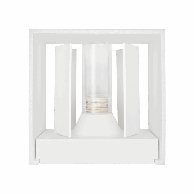 Wandleuchte CUBE | G9 & IP54 | Up & Down | einstellbare Abstrahlung | matt weiß – Bild 2