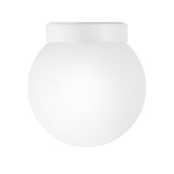 24V PWM Wandleuchte GLOBE | 3W & DIMMBAR | opalweißes Glas & weißes Aluminium | DALI, KNX, Loxone, usw.