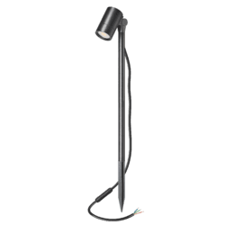 24V Gartenstrahler SIGNATURE OUT | IP65 & 6W | dimmbar & 90 CRI | 60° Reflektor | matt schwarz | DALI, KNX, Loxone, usw.  | 73cm hoch mit Spieß