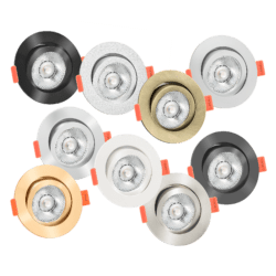 LED-Einbaustrahler | 25mm flach | 230V & DIMMBAR | 7W statt 90W | 20° schmaler Abstrahlwinkel | 93 Cri rund