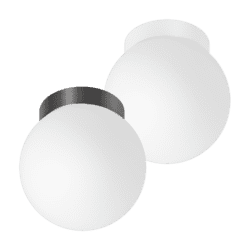 Wandleuchte GLOBE | G9 | opalweißes Glas & Aluminium